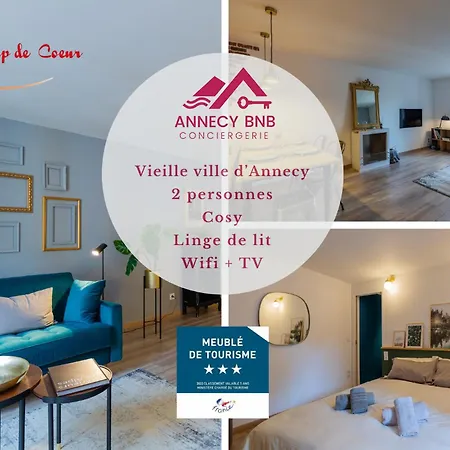 Les Cordeliers: 2 Pers, Cosy & Coeur Vieille Apartamento Annecy